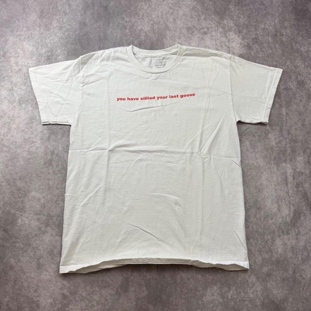 A-Lab Mens You Have Sillied Your Last Goose Graphic T-Shirt White Medium